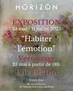 Habiter l'émotion, Expo solo du 23 mai au 11 juillet 2025