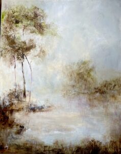 L'Ile aux secrets Huile sur toile de lin